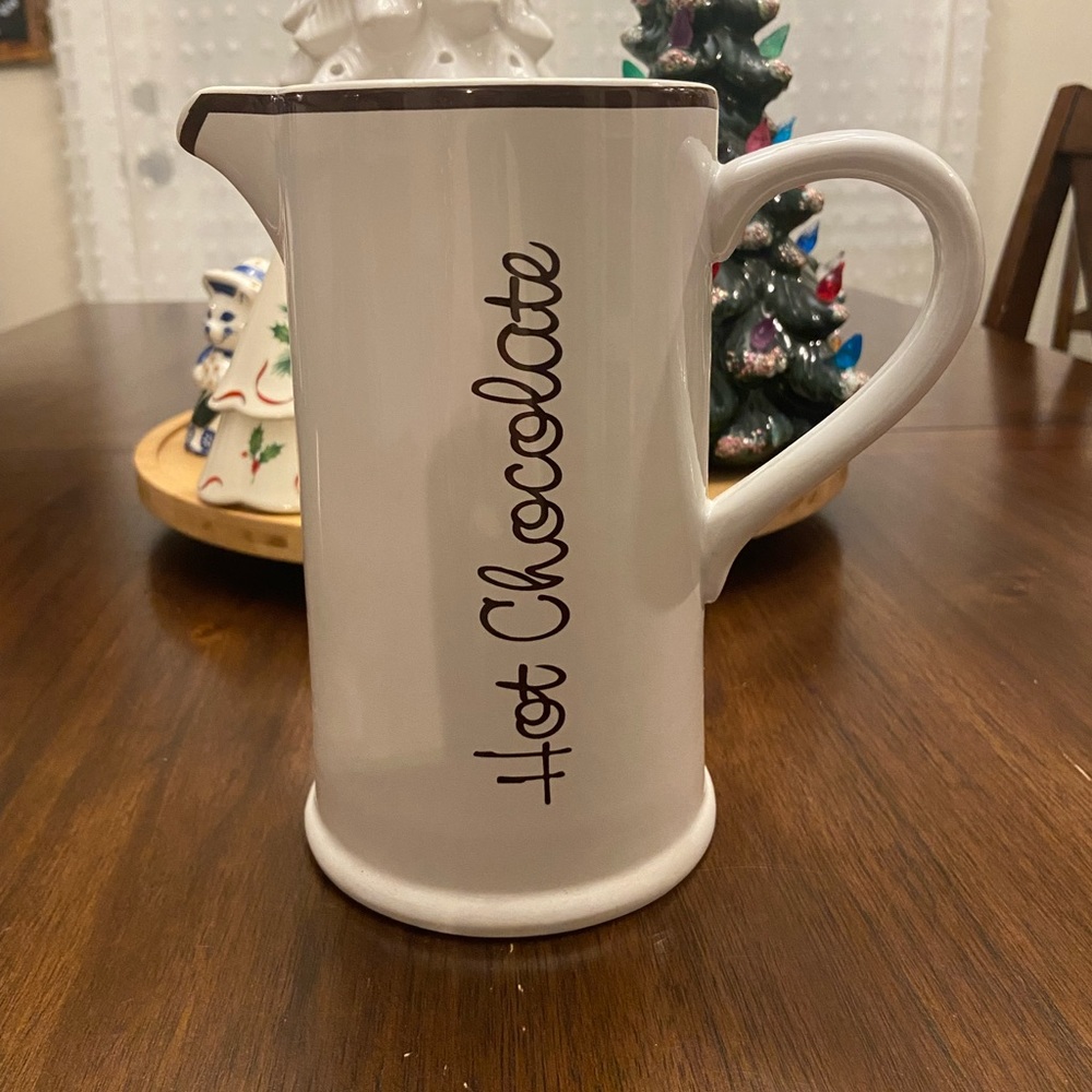 Hot cocoa pitcher decorative piece